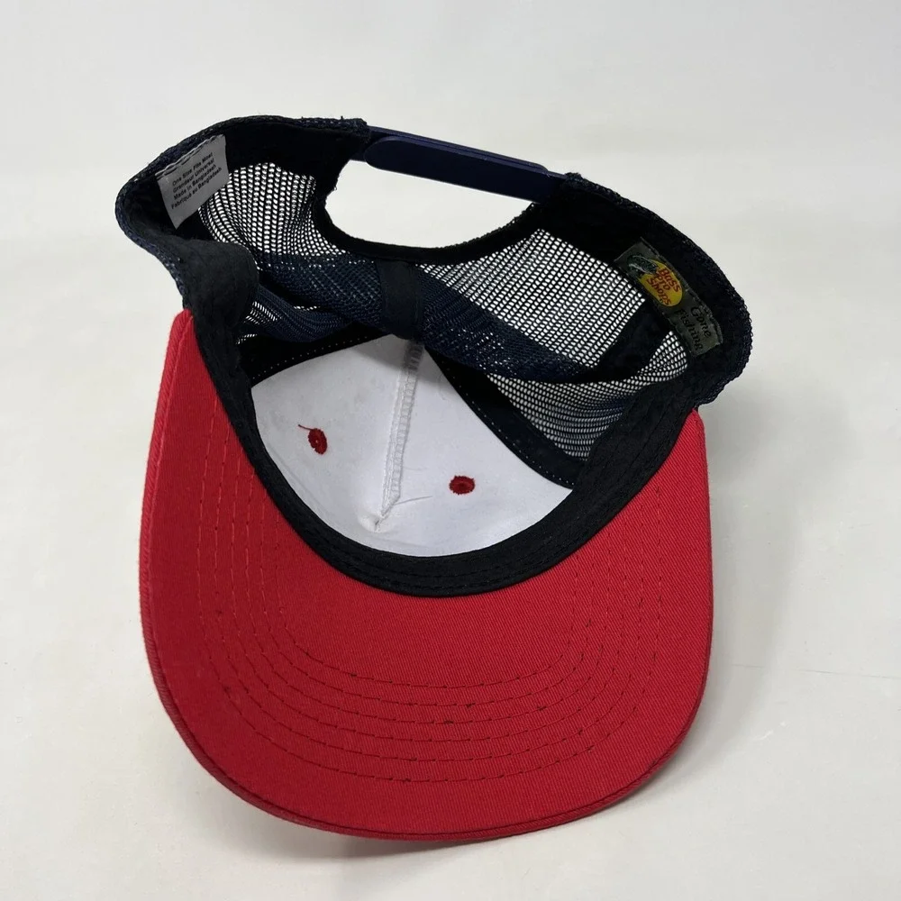 Bass Pro Shops Trucker Hat Cap Red White Blue Fishing American Flag Snapback